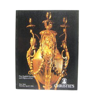Christies Auction Catalog Fine English Furniture Art New York 1990